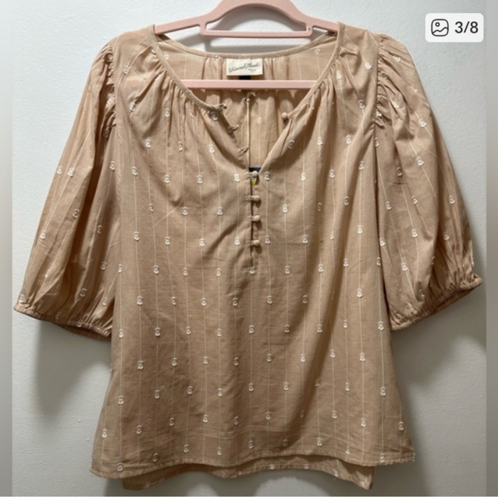 Universal Thread Puff Elbow Sleeve Button Pullove… - image 3